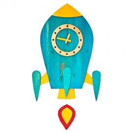 Roket Ahşap Saat