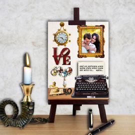 Daktilo Tasarımlı Afiş Saat