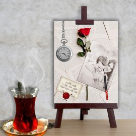 Kişiye Özel Karakalem Afiş Saat