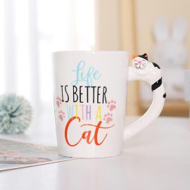 Kedi Tasarımlı Kupa Bardak