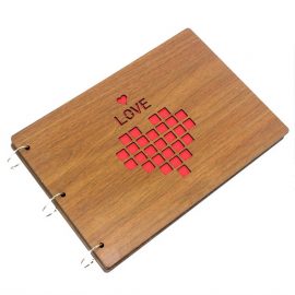 Kalpli Love Ahşap Albüm