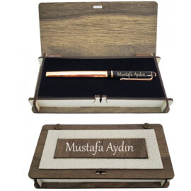 Kişiye Özel Ahşap Kutulu Roller Kalem