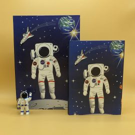 Astronot Kutu Defter Anahtarlık Set