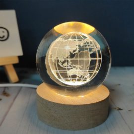 Işıklı Cam Dünya Küre