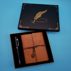 Deri Defter Kalem Seti