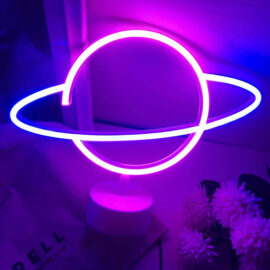 Satürn Neon Lamba