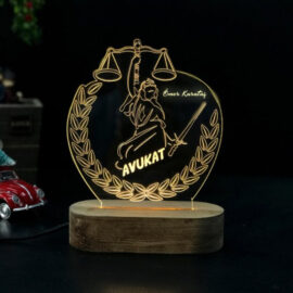 Kişiye Özel Avukat Tasarımlı Led Lamba