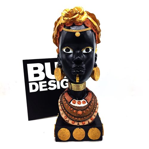 suslu-afrikali-kadin-heykeli