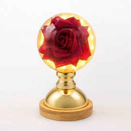 Dekoratif Işıklı Gül Masa Lambası