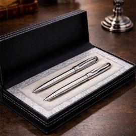 Lüks Kutulu Çift Metal Kalem