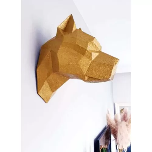 Kubik Pitbull Duvar Büstü
